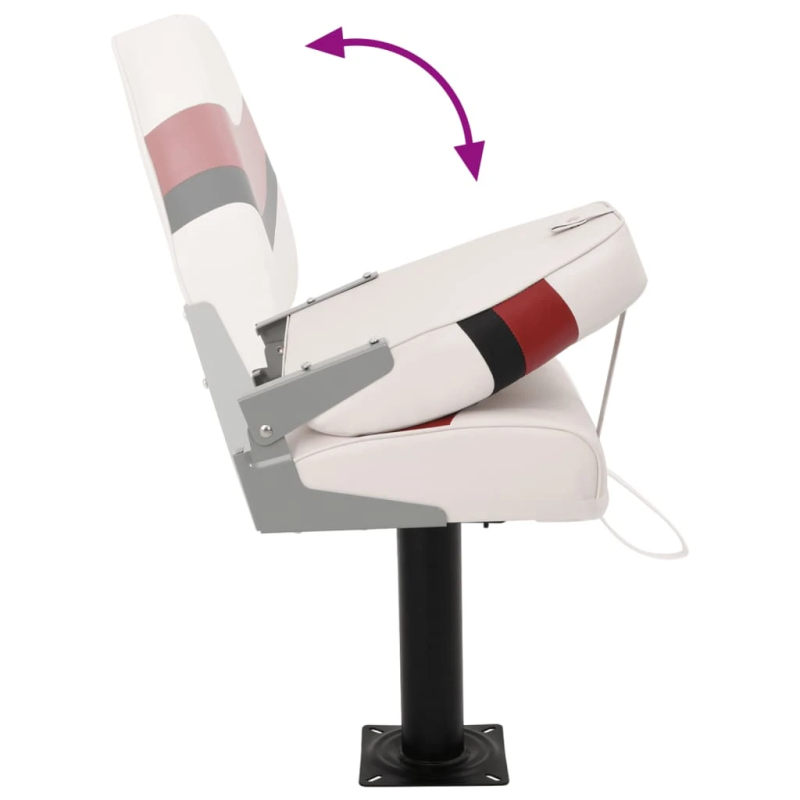 vidaXL 2-daļīgs salokāms laivas sēdeklis, augsta atzveltne