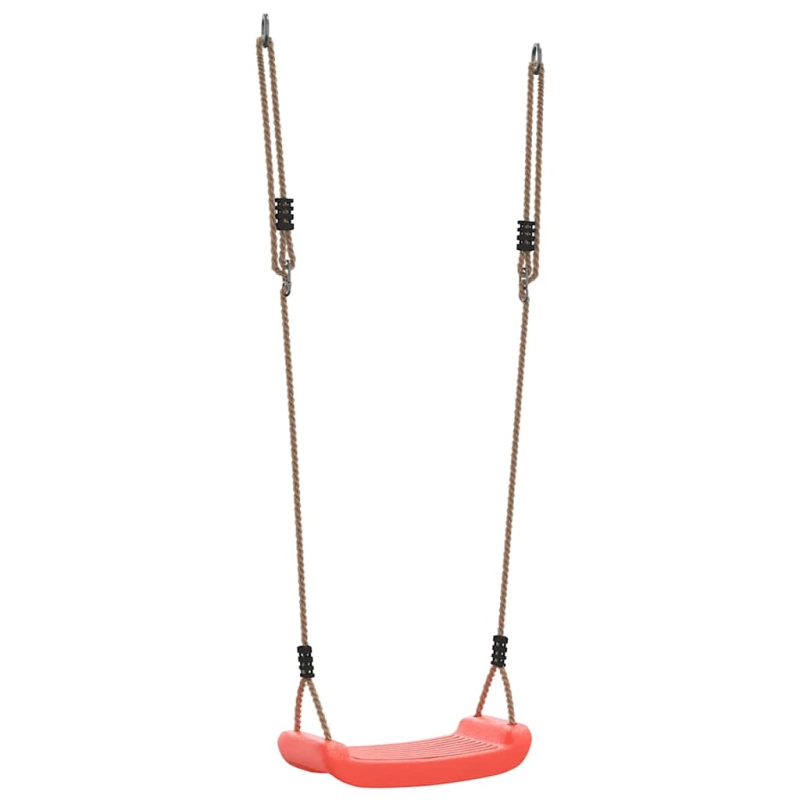 vidaXL āra šūpoles bērniem, vienvietīgas, regulējama virve, sarkanas