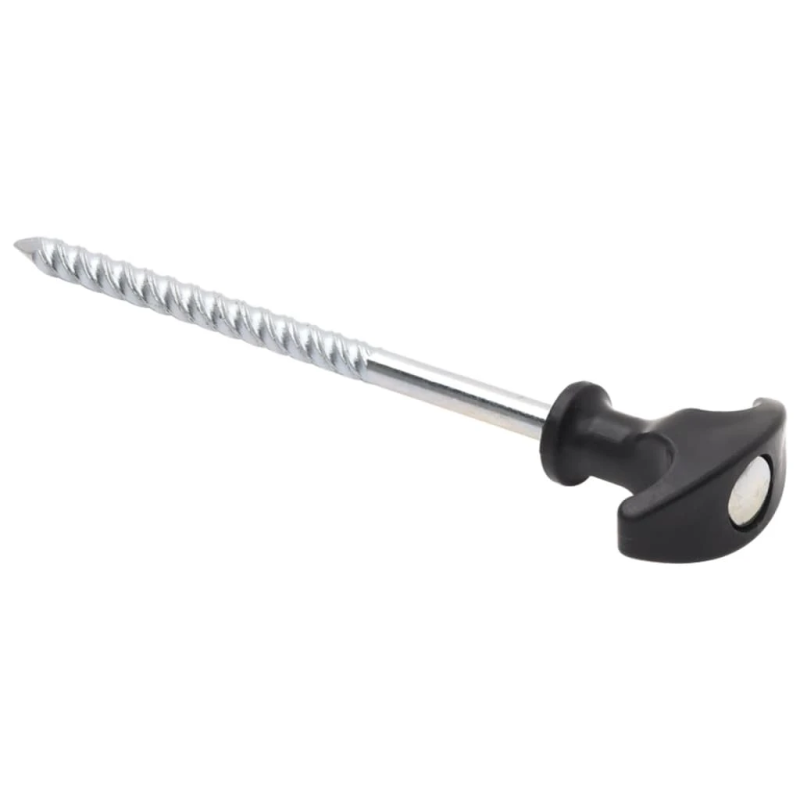 vidaXL telts mietiņi, 12 gab., 17 cm, DIA7 mm, cinkots tērauds