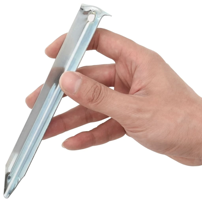 vidaXL telts mietiņi, 24 gab., 17 cm, DIA20 mm, cinkots tērauds