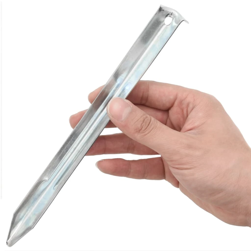 vidaXL telts mietiņi, 24 gab., 22 cm, DIA20 mm, cinkots tērauds