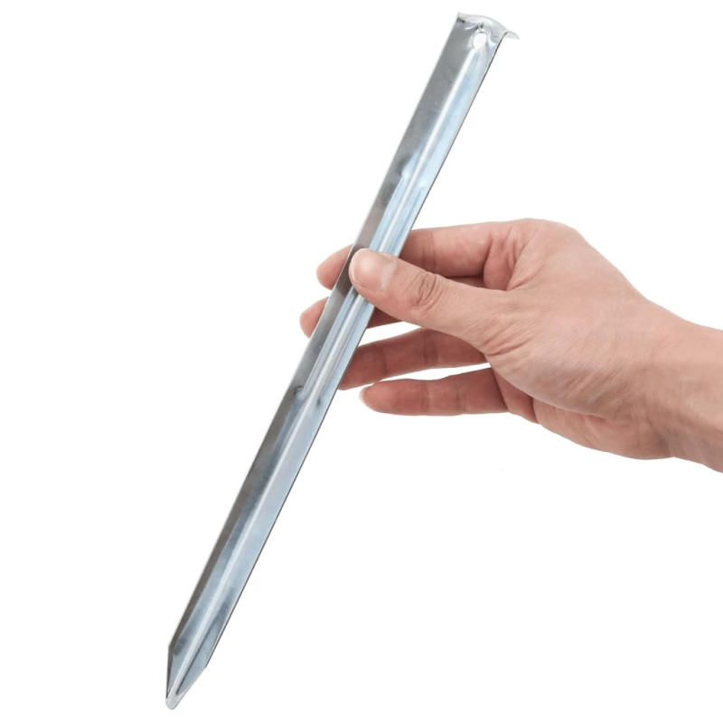 vidaXL telts mietiņi, 24 gab., 30 cm, DIA20 mm, cinkots tērauds