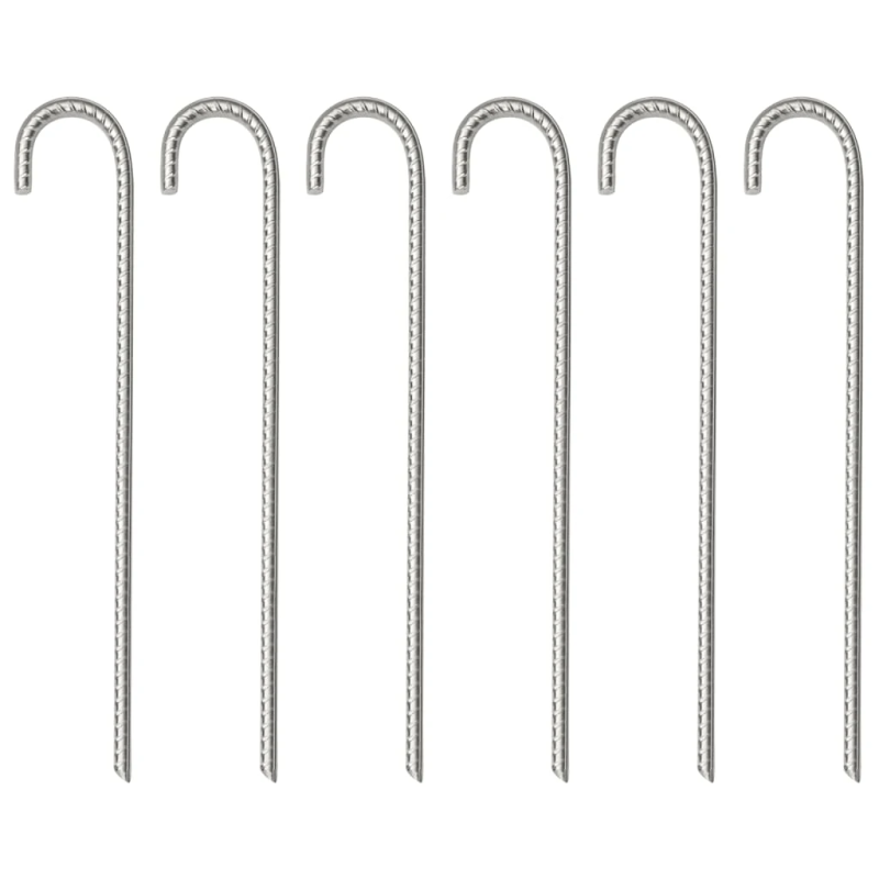 vidaXL telts mietiņi, 6 gab., 37 cm, DIA10 mm, cinkots tērauds