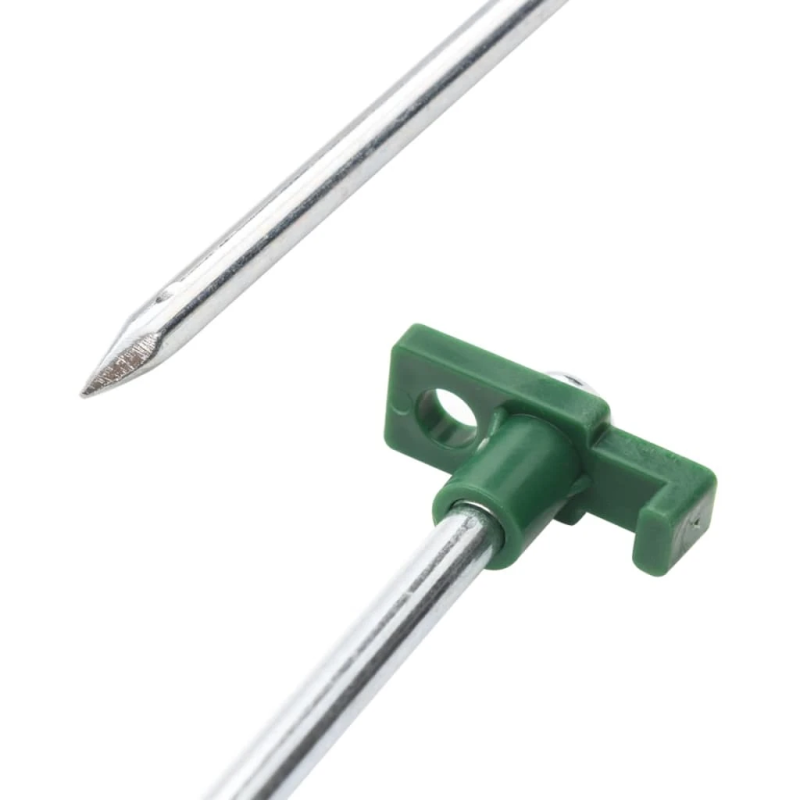 vidaXL telts mietiņi, 24 gab., 25 cm, 7 mm, cinkots tērauds un PP