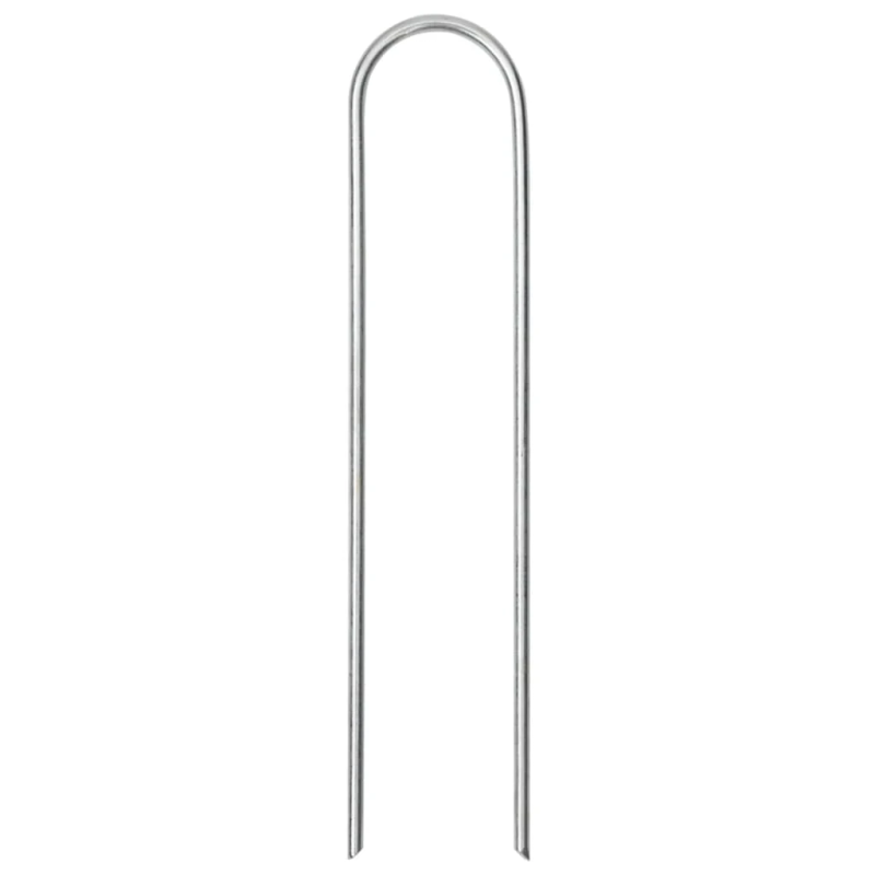 vidaXL zemes mietiņi, 25 gab., U-forma, 15x35 cm, cinkots tērauds