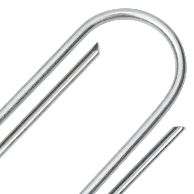 vidaXL zemes mietiņi, 25 gab., U-forma, 15x35 cm, cinkots tērauds