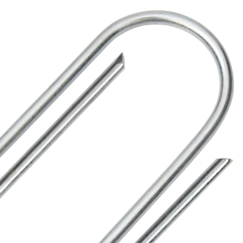 vidaXL zemes mietiņi, 50 gab., U-forma, 15x3,5 cm, cinkots tērauds