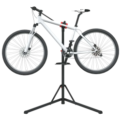 vidaXL velosipēdu remonta statīvs salokāms 92-152 cm sarkans tērauds