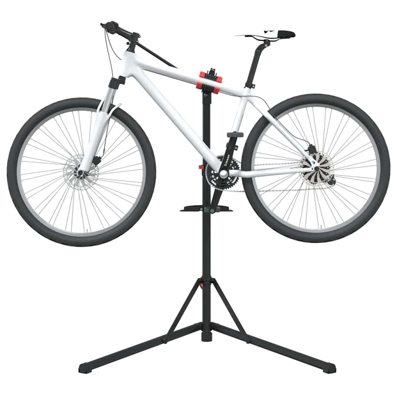 vidaXL velosipēdu remonta statīvs salokāms 92-152 cm sarkans tērauds