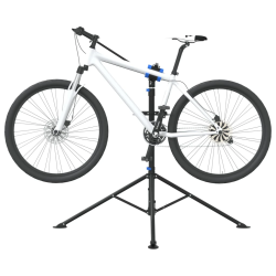 vidaXL velosipēdu remonta statīvs, salokāms, 108-188 cm zils tērauds
