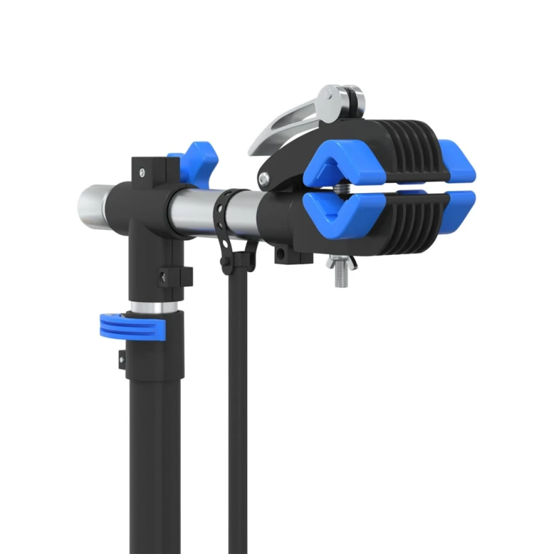 vidaXL velosipēdu remonta statīvs, salokāms, 108-188 cm zils tērauds