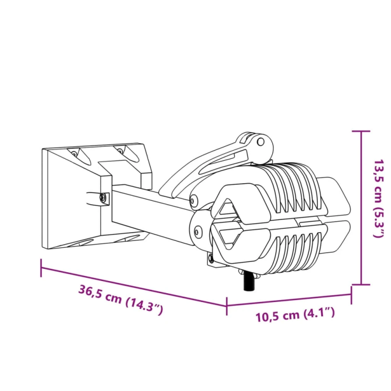 vidaXL Velosipēdu remonta statīvs Pie sienas stiprināms tērauds