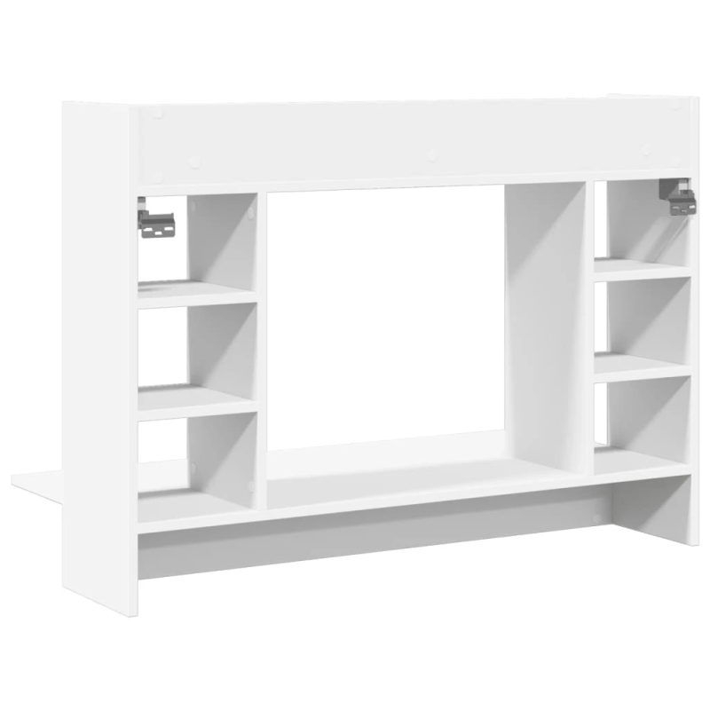 vidaXL sienas rakstāmgalds, balts, 105x48x75 cm, inženierijas koks