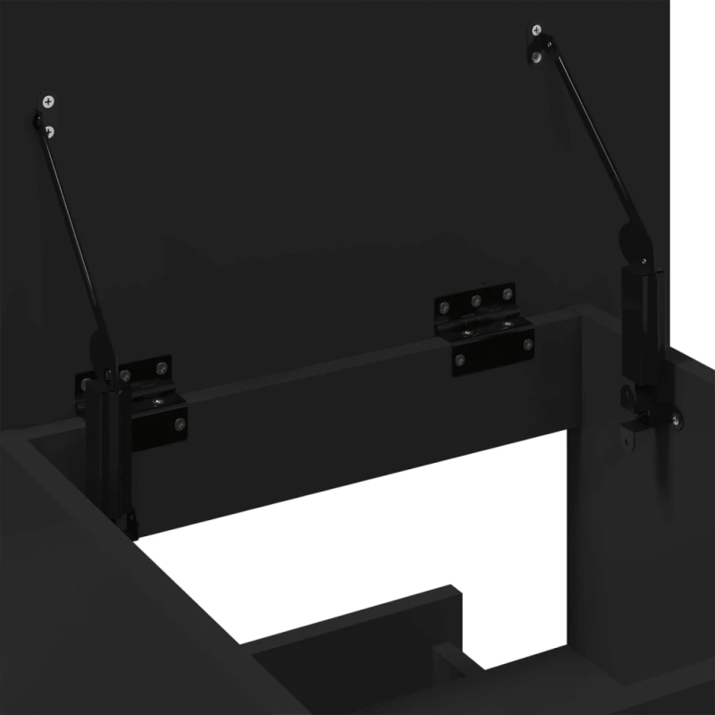 vidaXL lektora galds ar riteņiem un atvilktni, melns, 55x55x107 cm