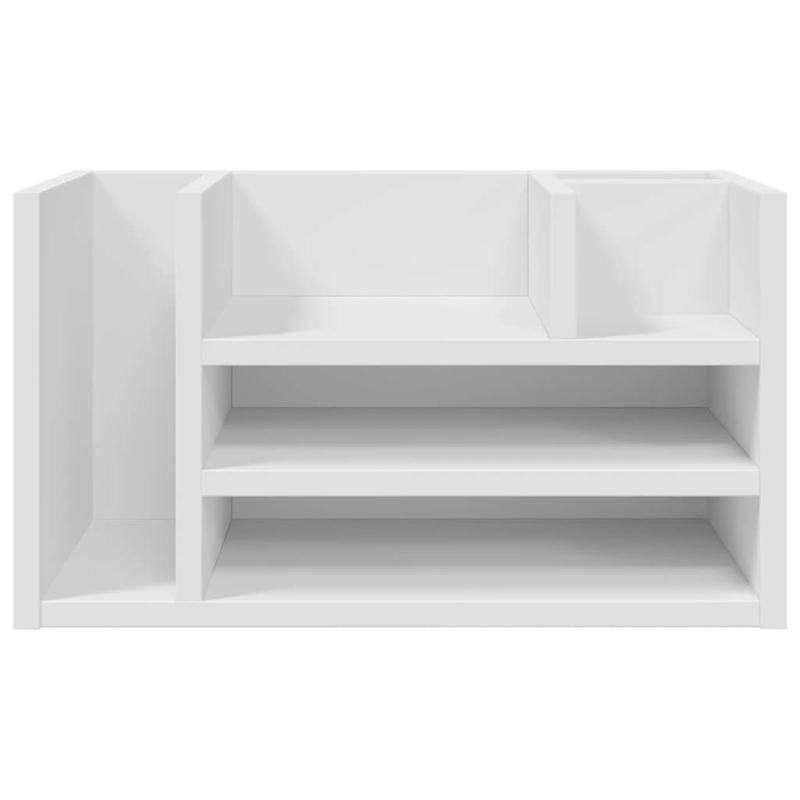 vidaXL rakstāmgalda organizators, balts, 44,5x24x25 cm, koks