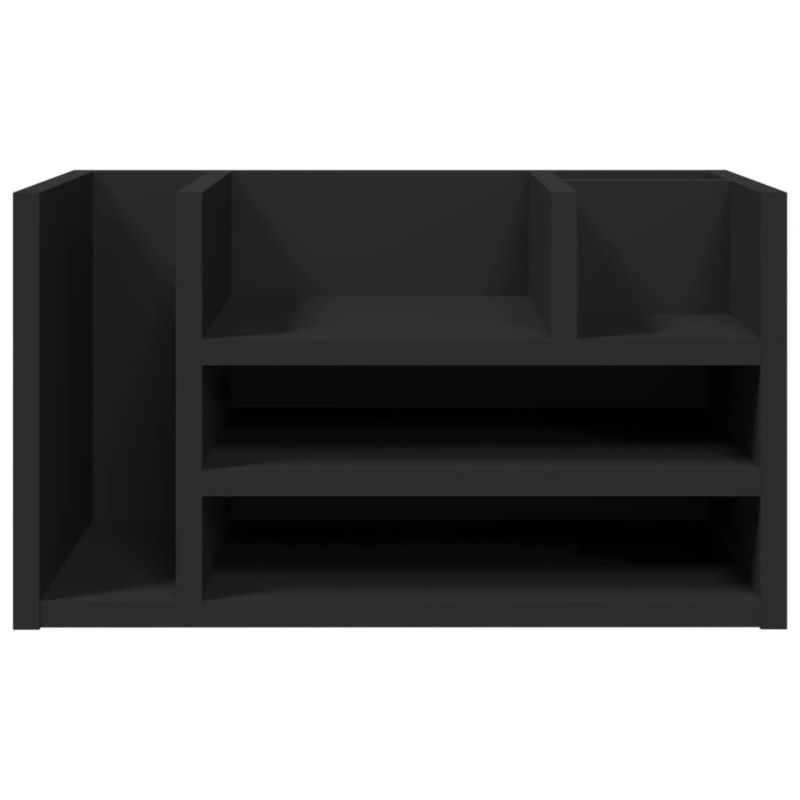 vidaXL rakstāmgalda organizators, melns, 44,5x24x25 cm, koks
