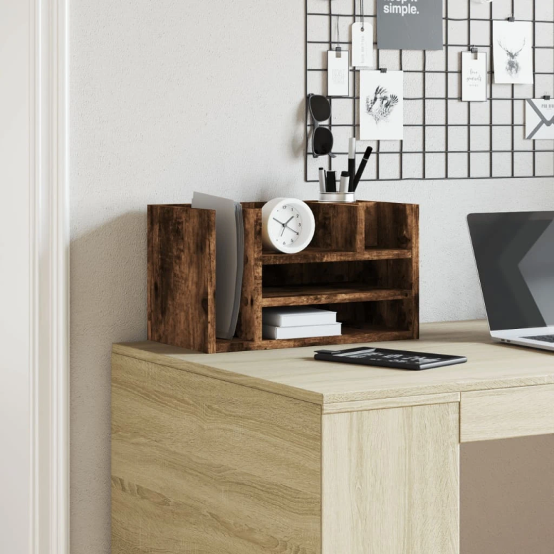 vidaXL rakstāmgalda organizators, ozolkoka, 44,5x24x25 cm, koks