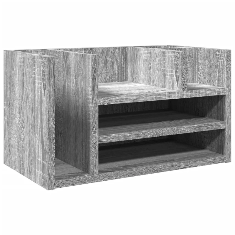 vidaXL rakstāmgalda organizators, pelēka ozola, 44,5x24x25 cm, koks