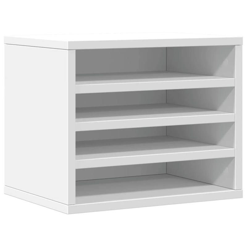 vidaXL rakstāmgalda organizators, balts, 36x26x29,5 cm, koks