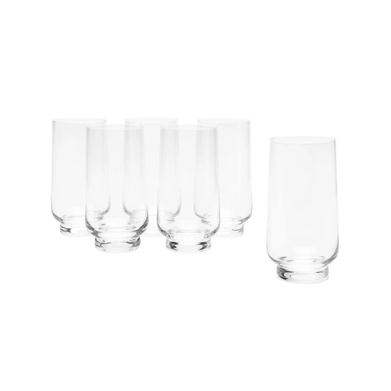 Glāzes 520ml caurspīdīgas stikla 6gab