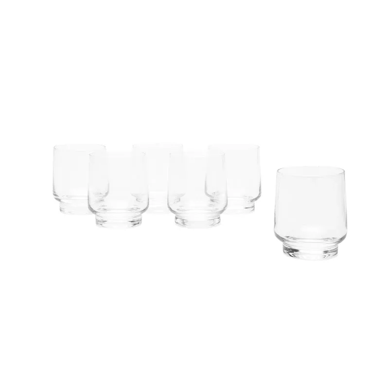 Tumbler 410ml glass clear 6pcs