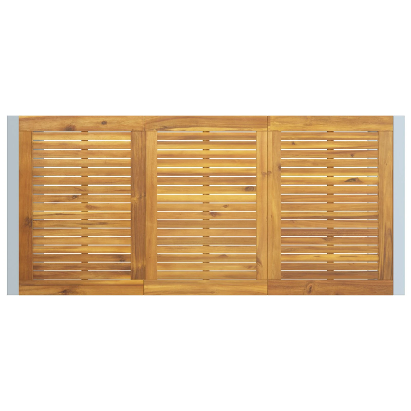 vidaXL Dārza ēdamgalds 5 pcs Pelēka Cietā akācijas koks