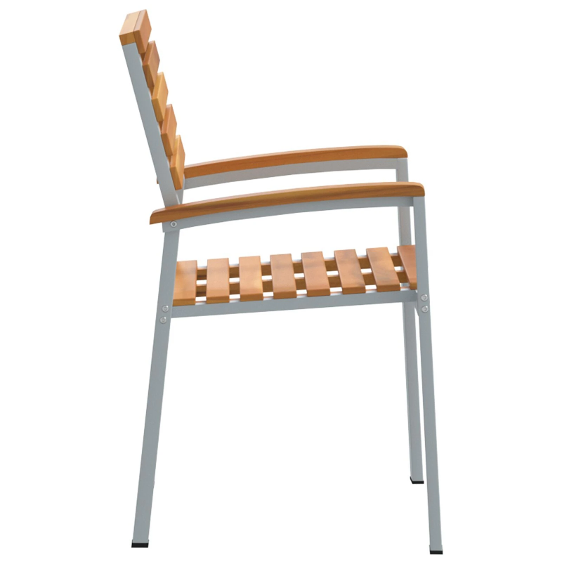 vidaXL Dārza krēsls 8 pcs Brūna 56 x 57 x 87 cm Cietā akācijas koks