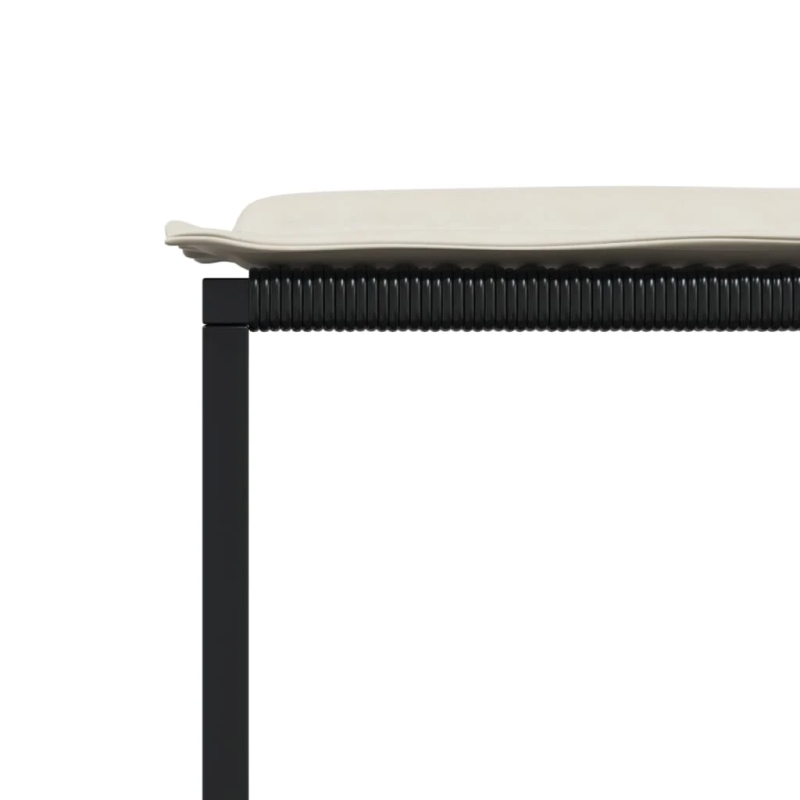 vidaXL 13-daļīgs dārza mēbeļu komplekts ar matračiem, melns PE