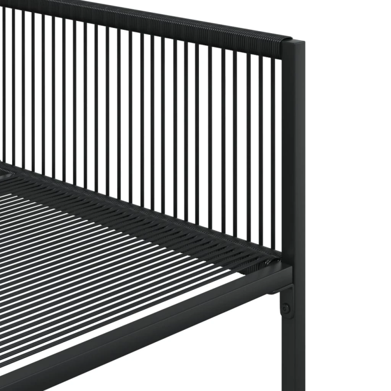 vidaXL 9-daļīgs dārza mēbeļu komplekts, melns, PE rotangpalma