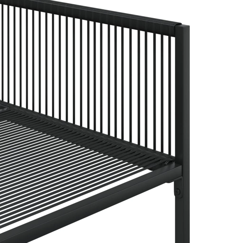 vidaXL 13-daļīgs dārza mēbeļu komplekts, melna PE rotangpalma