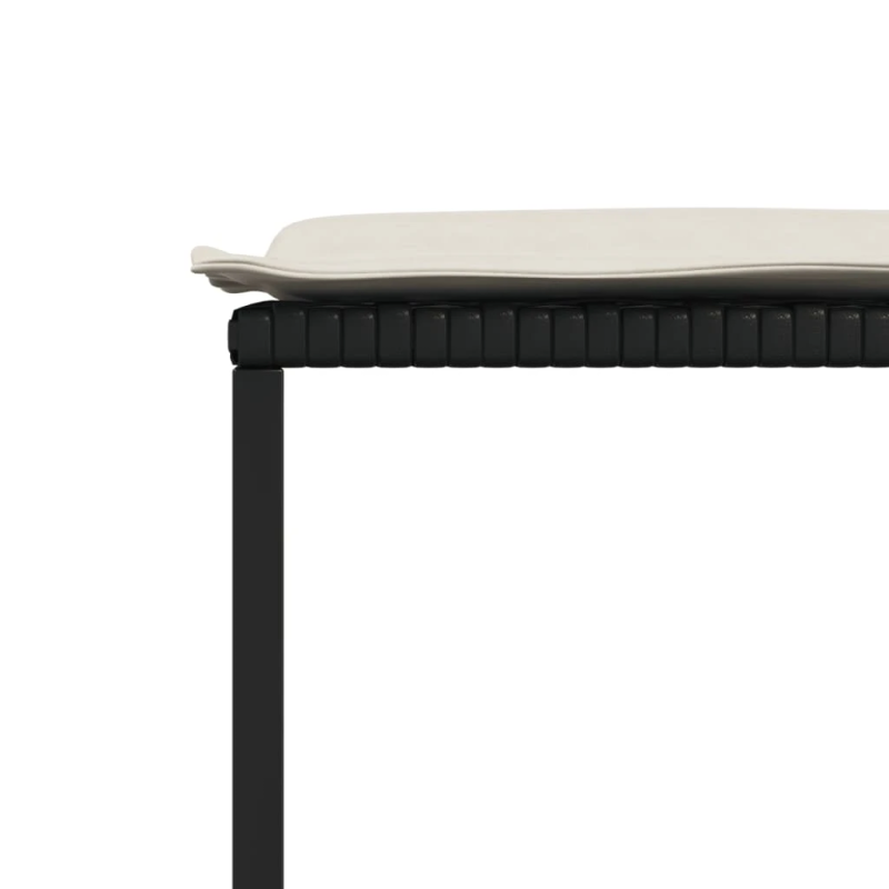 vidaXL 11-daļīgs dārza mēbeļu komplekts, matrači, melna PE rotangpalma