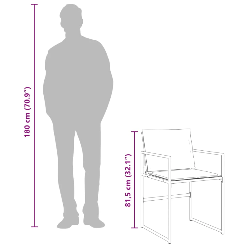 vidaXL 5-daļīgs dārza mēbeļu komplekts ar matračiem, balts tekstilēns