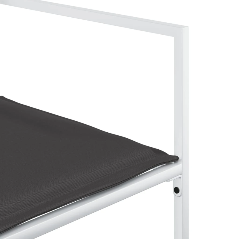 vidaXL 9-daļīgs dārza mēbeļu komplekts ar matračiem, balts tekstilēns