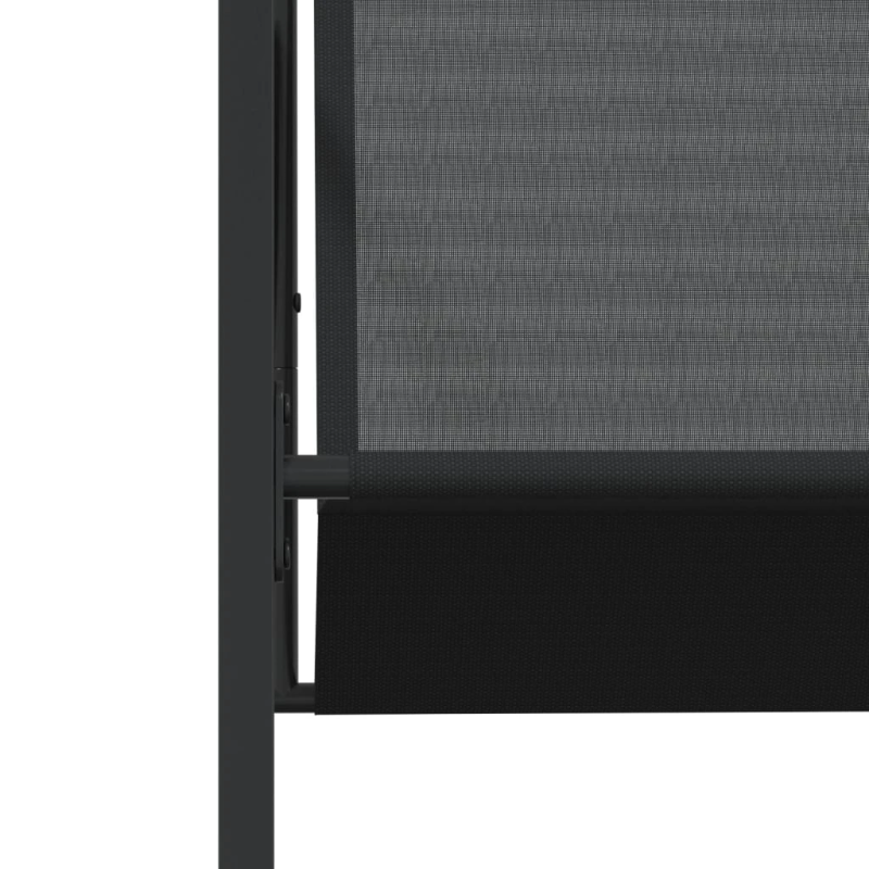 vidaXL 9-daļīgs dārza mēbeļu komplekts, melns tekstilēns