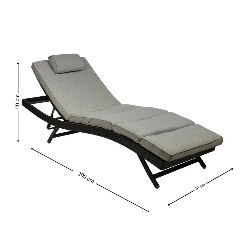 Zvilnis Domoletti Suhl, pelēka krās., 200 cm x 70 cm x 40 cm