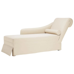 vidaXL Chaise Lounge ar balstu un labo roku balstu veļu