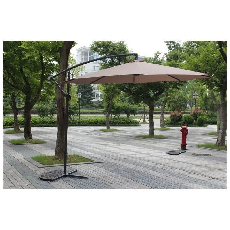 Dārza saulessargs Domoletti Easy Grey, 300 cm, krēmkrāsa