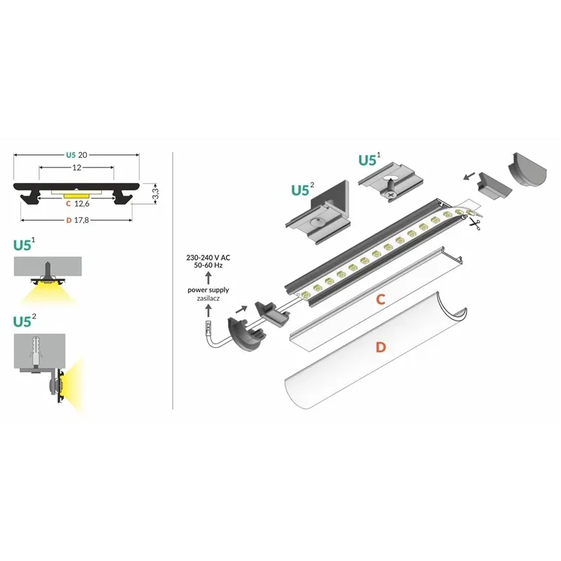 Profile set arc12 anod 2000 surface