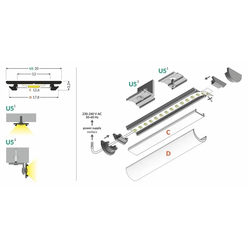 Profile set arc12 anod 2000 surface