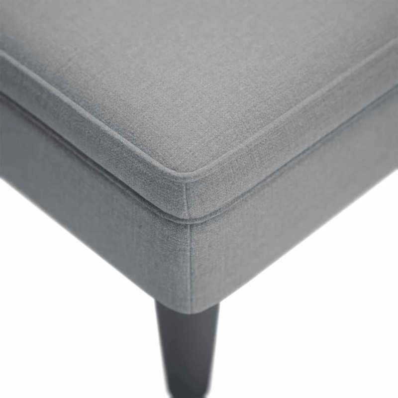 vidaXL zvilnis ar spilveniem un labo roku balstu gaiši pelēks audums