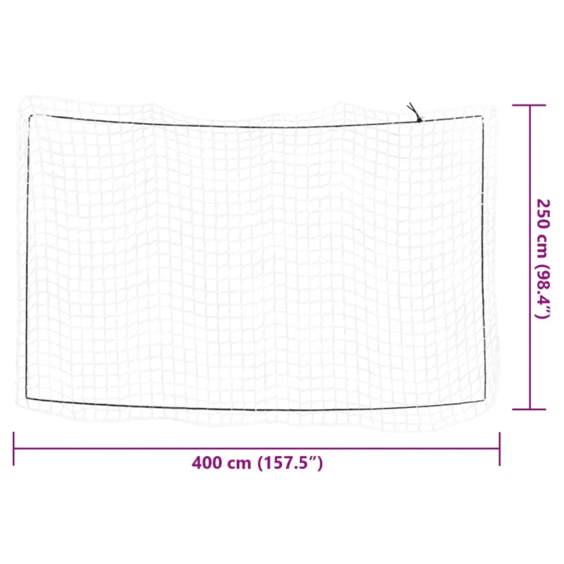 vidaXL piekabes tīkls ar elastīgu auklu, balts, 4x2,5 m, polipropilēns