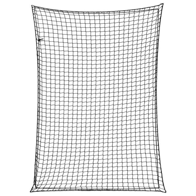 vidaXL piekabes tīkls ar elastīgu auklu, melns,3,5x2,5m, polipropilēns