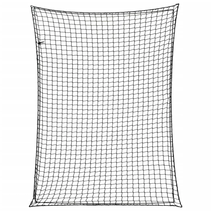 vidaXL piekabes tīkls ar elastīgu auklu, melns, 4x3 m, polipropilēns