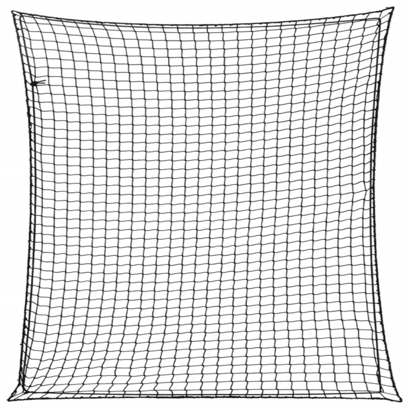 vidaXL piekabes tīkls ar elastīgu auklu, melns, 4x4 m, polipropilēns