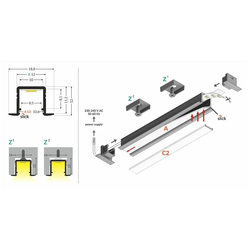 Profils komplekts smart-in10anod 2000ie.