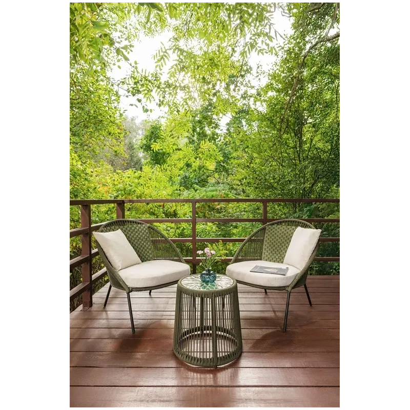 Āra mēbeļu komplekts Domoletti Liva, olīvzaļa krās., 1-2 sēdvietas