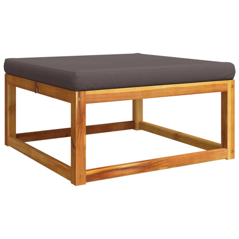 vidaXL 11 daļu dārza dīvānu komplekts ar spilveniem, akācijas koks un virve