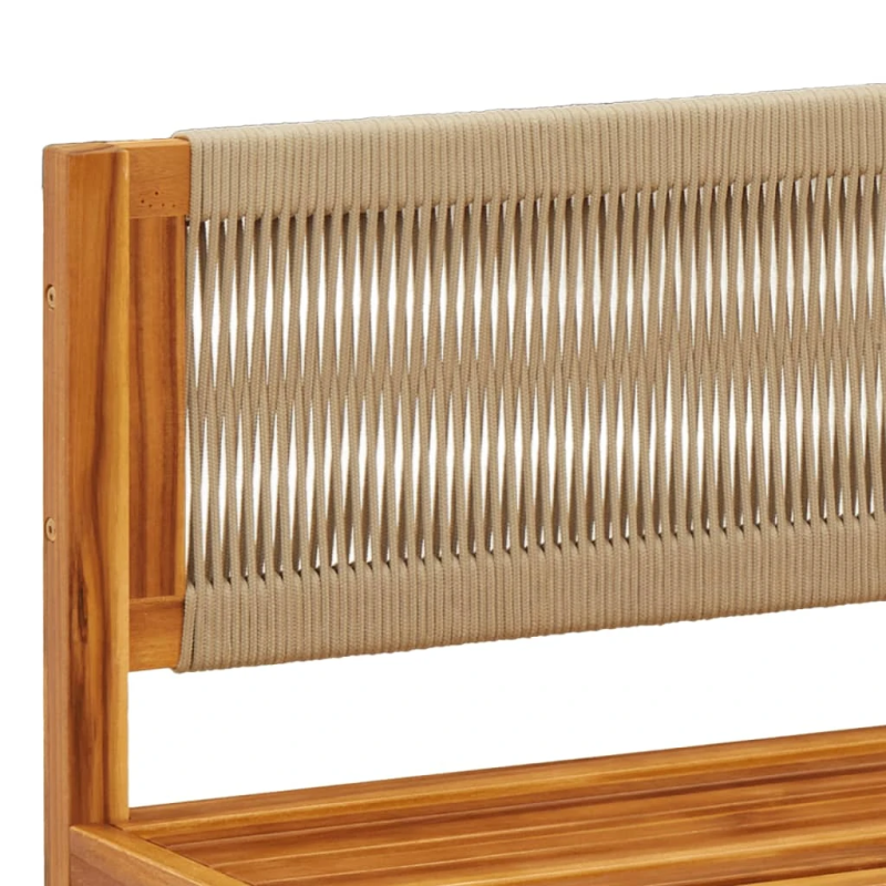 vidaXL 7 daļu dārza dīvānu komplekts ar spilveniem, akācijas koks un virve