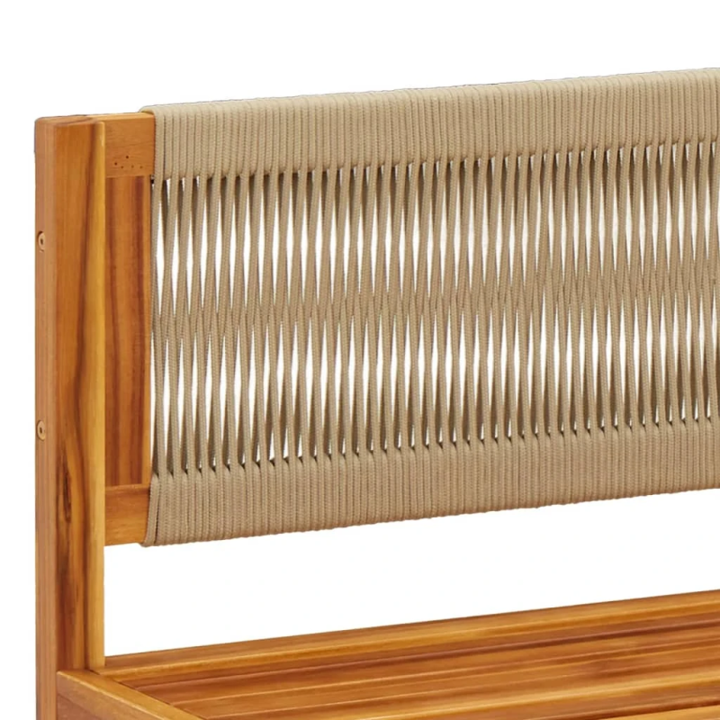 vidaXL 4 daļu dārza dīvānu komplekts ar spilveniem, akācijas koks un virve