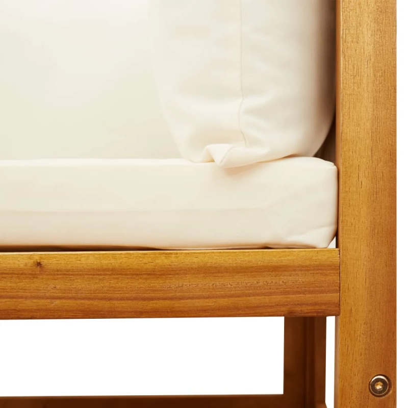 vidaXL 6 daļu dārza dīvānu komplekts ar spilveniem, akācija un rotangpalma